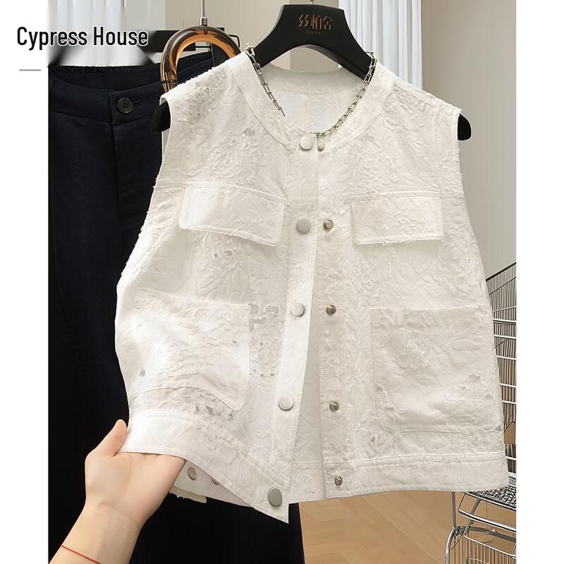 Women s Hollow Jacquard Knit Vest M