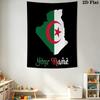 Algeria Flag Custom Name Wall Tapestry Aesthetic Wall Hanging Printed Fabric Blanket Decorative Tapestries for Bedroom Living Room Home Decor