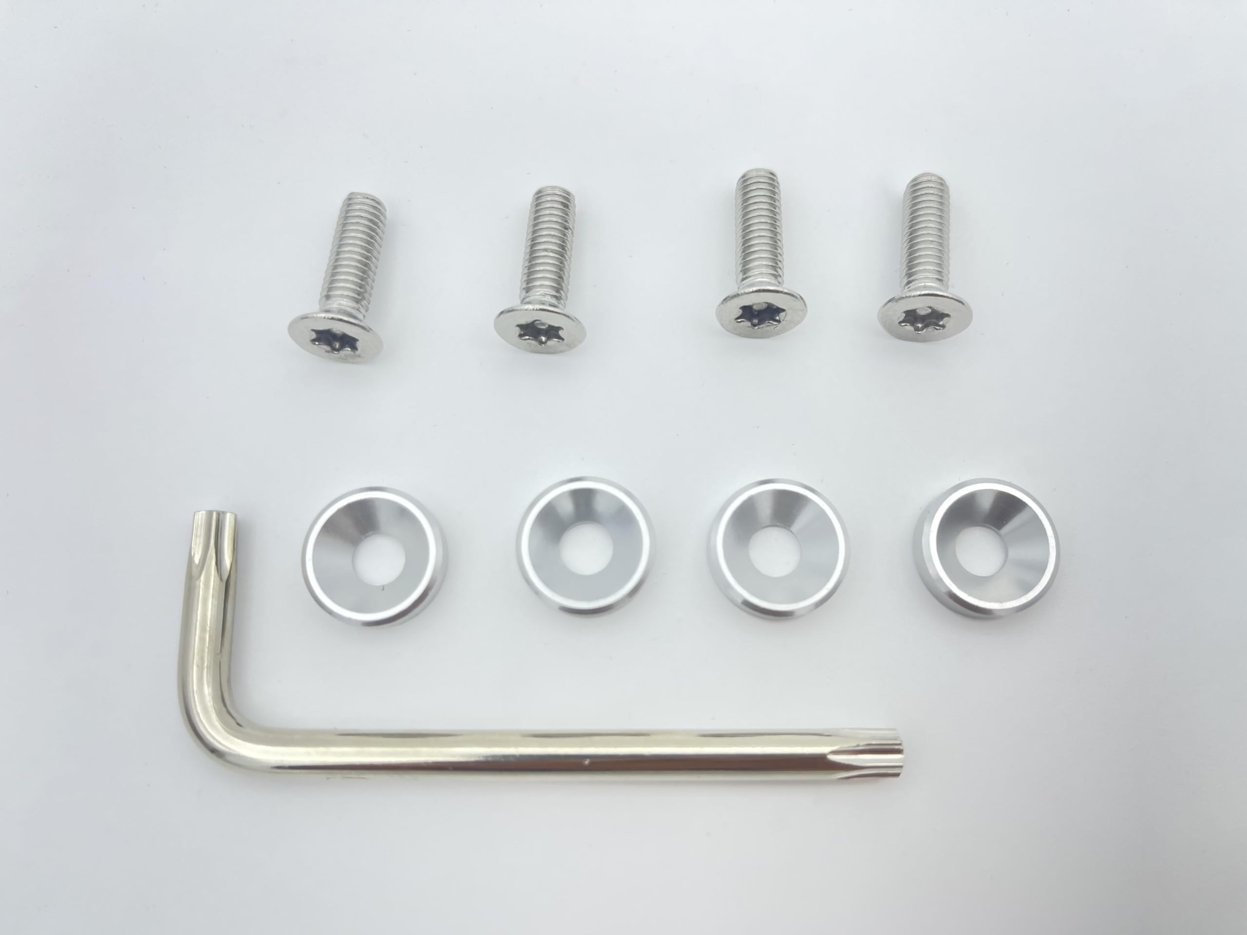 

[Anti-theft] License Plate Protection Bolt Set - Suitable for all types of vehicles, Includes серебряный