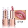 Fine Glitter Lipstick, Quicksand Gold Lipstick, Moisturizing Silky Mermaid Girl Pink, Long-lasting Waterproof, Grapefruit Orange