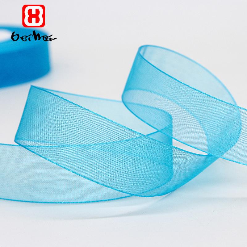 Factory 20 mm Gift Ribbons Nylon Organza Ribbons Roll for Wrapping