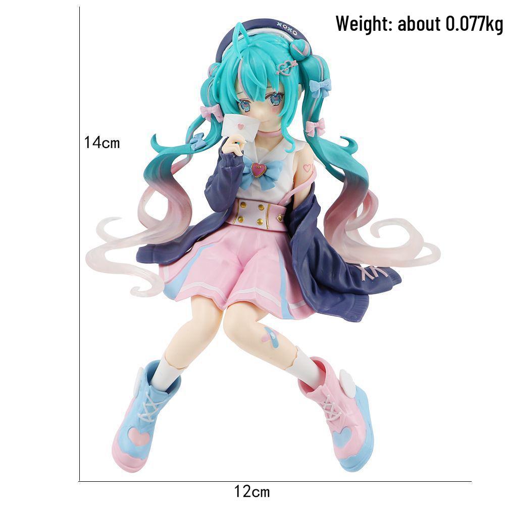 Cherry Blossom Pink Hatsune Miku Figurine - Anime Princess Desktop PC or Car Decoration Ornament