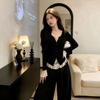 2026 Spring Plus Size Lace Patchwork Long Sleeve Women's T-shirt