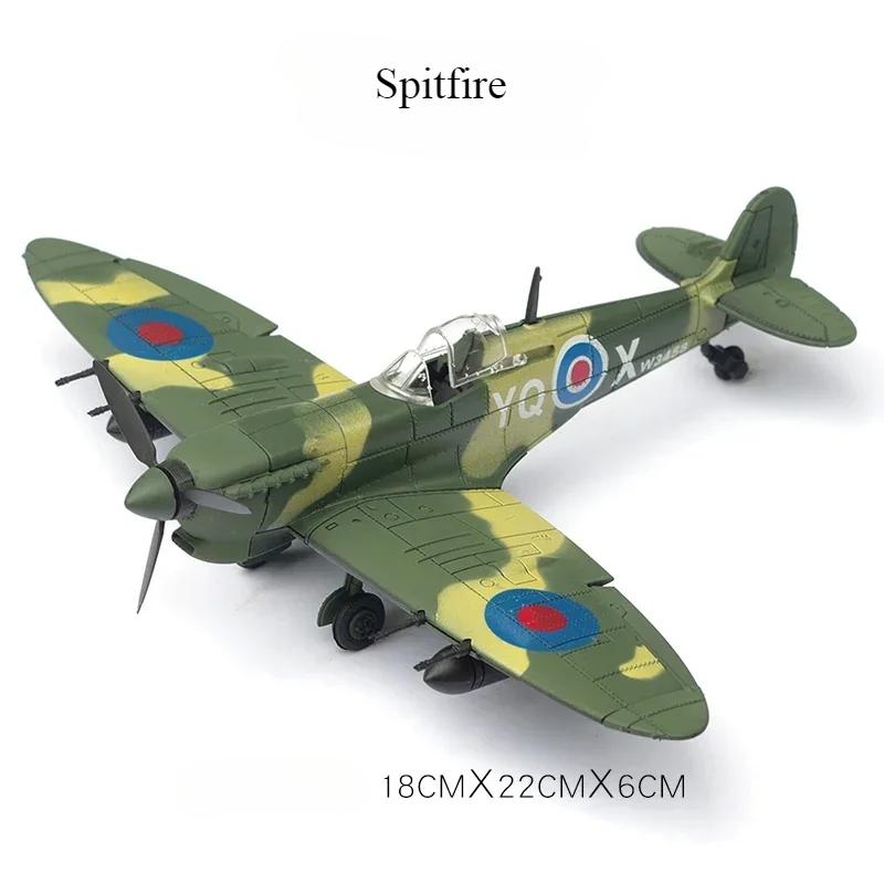 1/48 Seconde Guerre mondiale Américain Corsair Mustang Britannique Spitfire Hurricane Chasseur Allemand BF109 Kit Modèle d'Avion en Plastique à Assembler Jouet