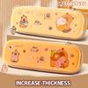 Cartoon Large Capacity Capybara Pencil Case Pencil Bag Multifunctional Cute Student Stationery Organizer School Supplies Gift