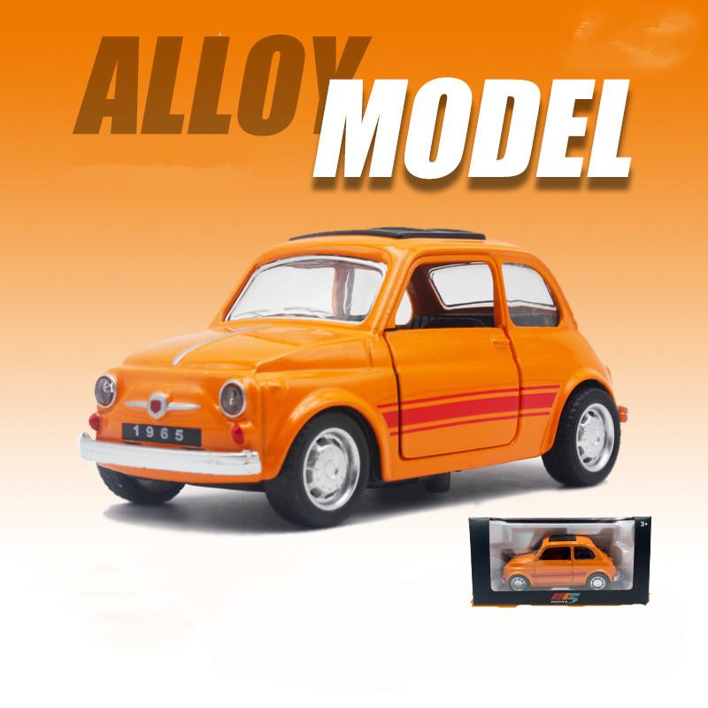 

Мини-автомобили Fiat 1965 из сплава 1/36, модели старинных автомобилей, милые украшения для тортов, детские игрушечные машинки, рождественские подарки, настольные украшения 1/36-Size:11.5*4.5*4.5cm оранжевый
