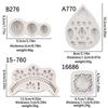 Food Grades Silicone Jewelry Shape Molds For Wedding Birthday Cakes Toppers Crafting Detachable Baking Accessories