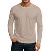Men's Round Neck Plunger Long Sleeve T-Shirt Top