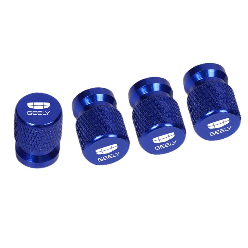 4pcs Car Wheel Tire Valve Caps Tyre Stem Covers Airdust Waterproof For Geely Atlas Coolray Emgrand EC7 EC8 X7 EX7 CK2 CK3 GL GS