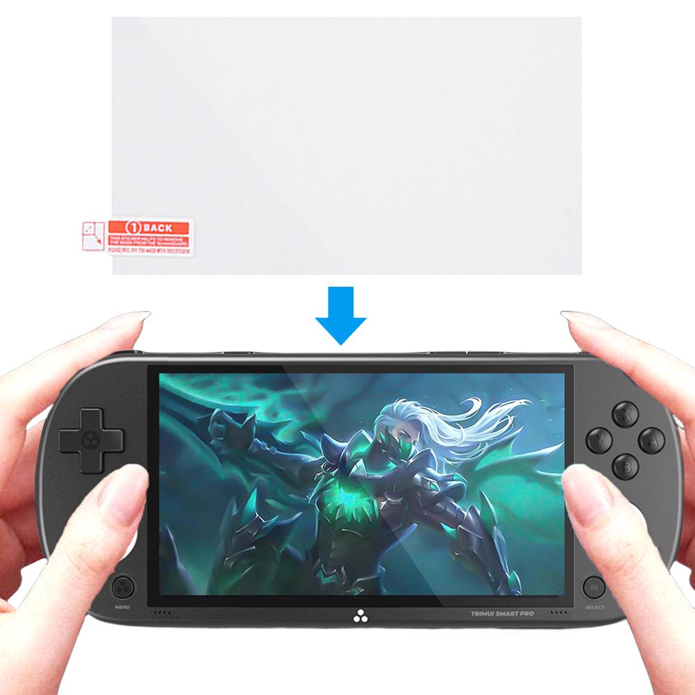 For Trimui Smart Pro Game Console EVA Hard Carrying Case with Tempered Glass Film EVA Protective Case Waterproof Storage Bag