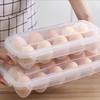 1 PC Egg Holder with Lid, Large Capacity Egg Storage Box, Stackable Plastic Egg Tray, Suitable for Kitchen Restaurant Refrigerator Storage