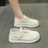 Fashion thick-soled heightening little white shoes for women's 2025 spring new versatile soft-soled comfortable two-wear sports and leisure board sho
