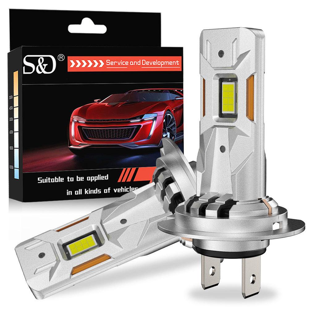 

2 шт. Светодиодные лампы для фар H7 25000 лм 70 Вт Мини Беспроводные CSP Автомобильные фары Автомобильные диодные лампы Canbus Turbo Led Автомобильные огни U-образная медная трубка 6000K H7