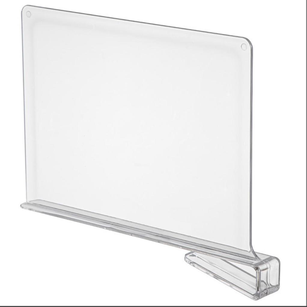 Transparent Acrylic Clothing Divider Shelf - Garment Storage Partition