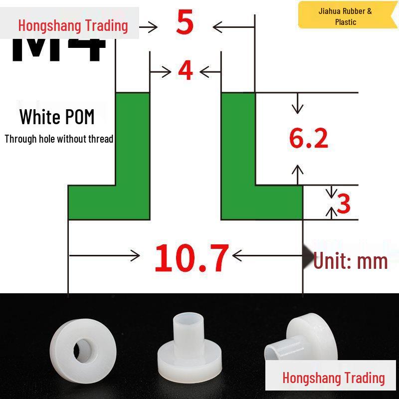 Step T-Shaped Nylon Insulating Bushing Washer, M3-M35 Thread Protection Spacer