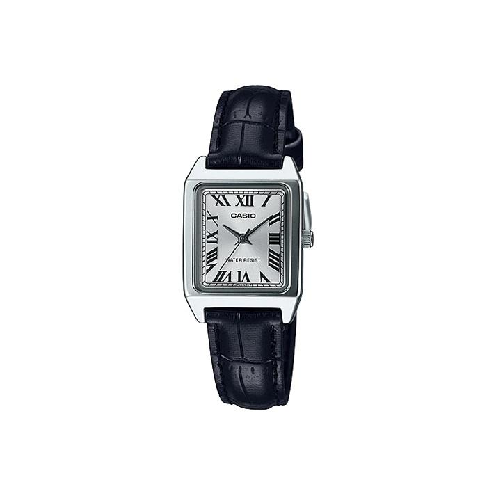 CASIO Women s Standard Series White Watch LTP-V007L-7B1U LTP-V007L-7B1U Silver Dial Black Strap