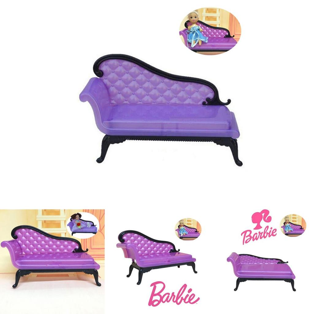 Barbie-Puppen-Sofa-Set, Kunststoffmöbel-Zubehör für Puppenhäuser, DIY-Spielzeug