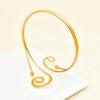 Punk Style Music Note Open Bangle Adjustable Geometric Spiral Bracelet  Music Festival
