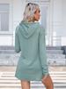 2024 Autumn Bestseller: Women's Solid Color Long Sleeve Hooded Knit Dress
