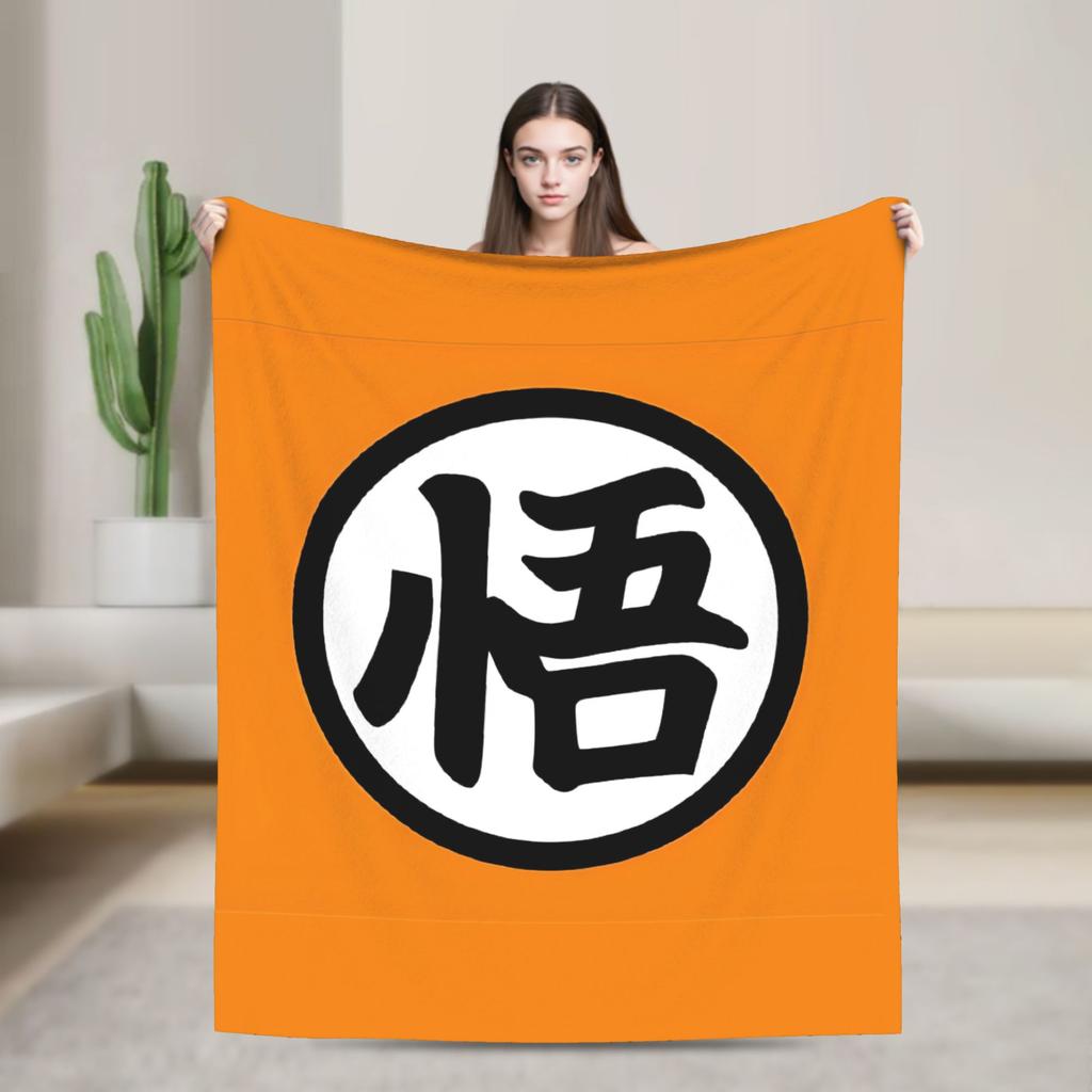 Goku DBZ Flannel Throw Blankets Blankets for Bedding Outdoor Super Warm Bedroom Quilt,