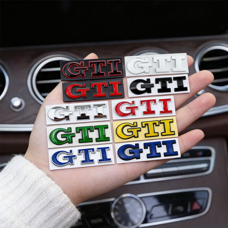 3D Metal GTI Badge Car Body Side Trunk Emblem Decal for VW Volkswagen Golf MK2 MK5 MK7 Polo Passat Jetta Tiguan T-Roc Bora CC fkrb5
