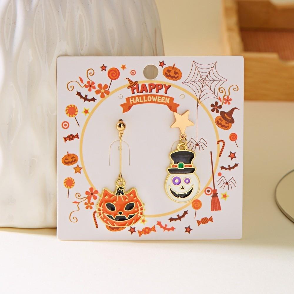 Cat Ghost Ear Studs Star Pumpkin Dangle Earrings Fashion Halloween Earrings  Party