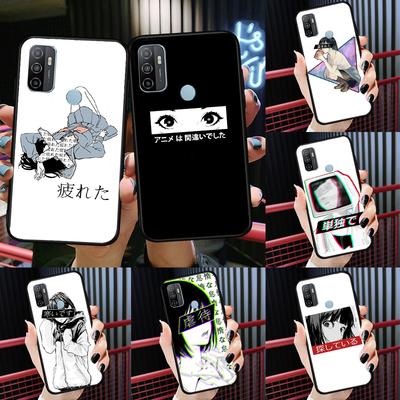 Sad Japanese Anime Case For Oppo A58 A78 A98 A15 A16 A17 A52 A72 A76 A96 A54 A74 A94 A57 A77 A54S A57S Cover
