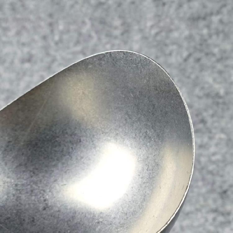 Distinctive Footed Dessert Bowl with Irregular Border and Distressed Steel Finish for Cold Sweet and Light Fare Service