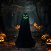 Reusable Halloween Decor Ghost Decoration for Outdoor Large Light Up Standing Ghost Theme Adjustable Spooky Black Porch Yard Lawn Wall Hanging