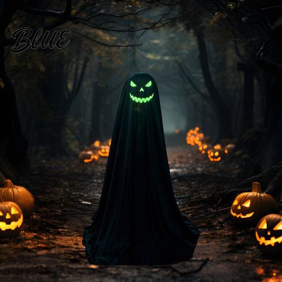 Reusable Halloween Decor Ghost Decoration for Outdoor Large Light Up Standing Ghost Theme Adjustable Spooky Black Porch Yard Lawn Wall Hanging