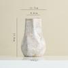 Shu Men Wabi-Sabi Stil Keramikkrug: Retro-Musterung, verwitterte Textur, Trockenblumen-Vase für Wohnzimmer- oder Esstisch-Dekoration