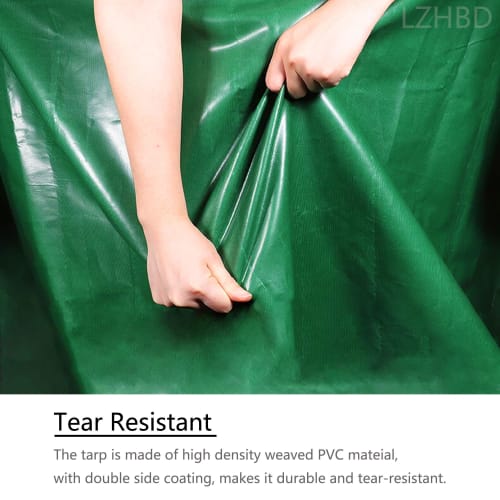 Heavy-Duty Tarp, 1.5x2 m, 500g/m?, Waterproof Fabric, Flood Protection, Typhoon Protection, Flooding, Rain, and Flooding, LXX94W, Green