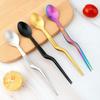 High Quality Multi-functional Sauce Spoon Portable 2in1 Design Food Tweezers Stainless Steel Picnic Utensil Kitchen Utensil