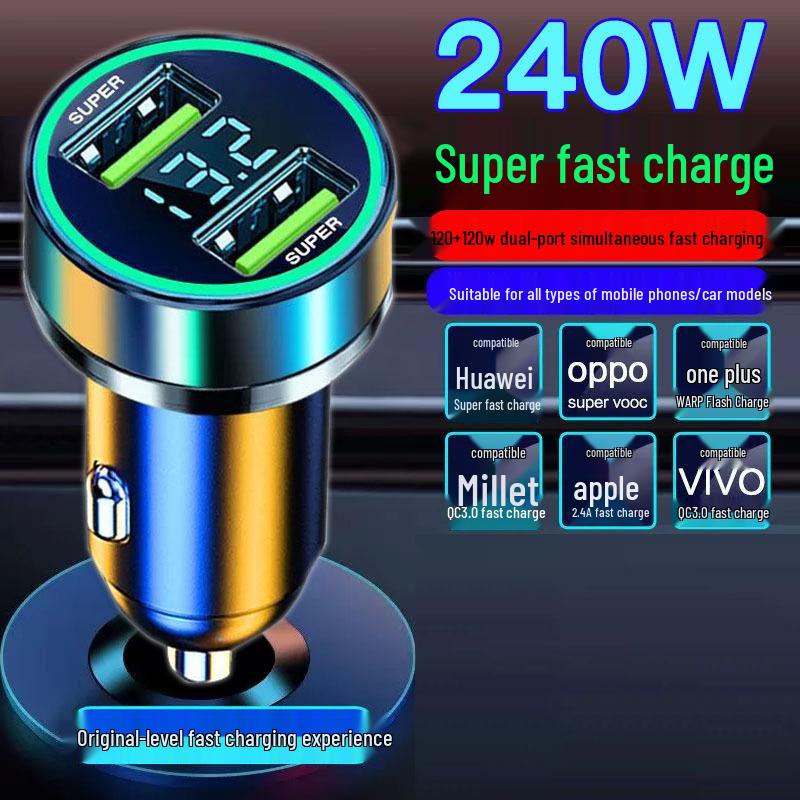 66W Dual-USB-Autoladegerät - Schnelles Laden für Mobiltelefone