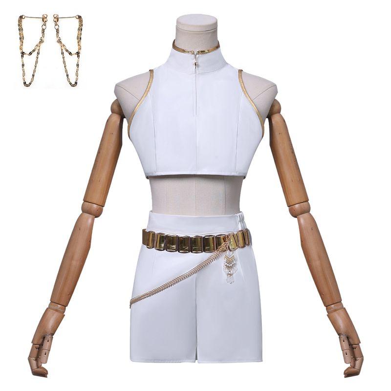 K-Pop Girl Group Cosplay Costume, White Version, Anime Style