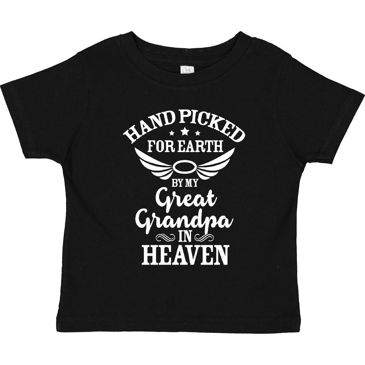 Inktastic Handpicked For Earth By My Great Grandpa In Heaven Toddler T-Shirt Kid 110