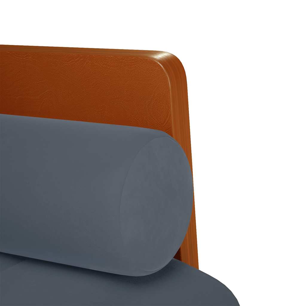 Two Seater Sofa with Neck Rolls Dark Gray 110 cm Velvet