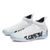 Football Shoes 31-48 Men's High-top Football Boots Large Size Long Nails Leather Boys Soccer Shoes