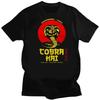 Vintage Cobra Kai T Shirt Men Tshirt Unique Tee Short Sleeved Karate Kid Strike First Strike Hard No Mercy Tops Ropa Hombre#Color(2)