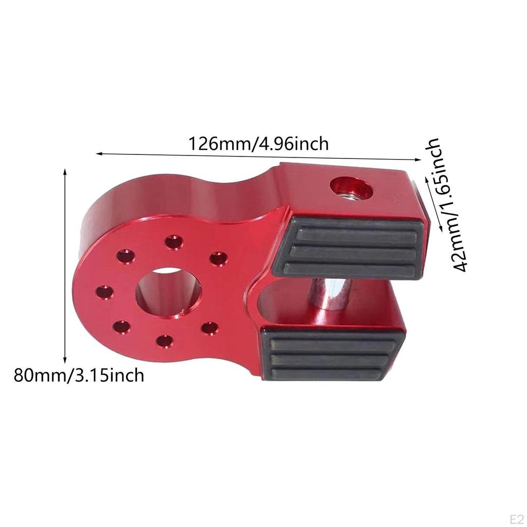 Winch Shackle Mount Drag Hook Connector Sturdy Strong Automotive Towing Tool Aluminum Alloy for