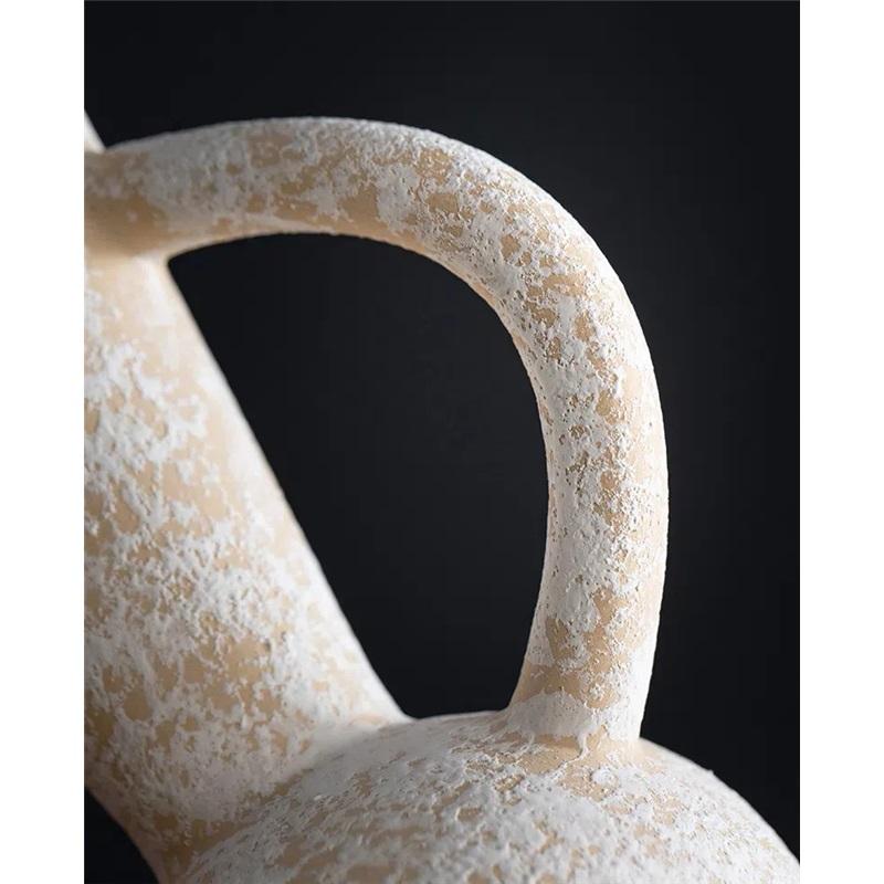 Wazon z gliny ceramicznej w stylu vintage, ręcznie robiony, nostalgiczny dekor do salonu, szafki TV, stolika do herbaty, aranżacja kwiatowa, element dekoracyjny