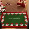 Christmas Loop Pile Non-slip Doormat: Wear-resistant, Cuttable, Ideal for Home Entrances