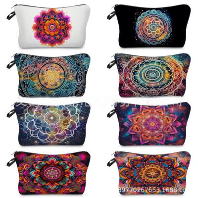 Damen Datura Print Kosmetiktasche Toilettenartikel Organizer Reise Aufbewahrungskoffer