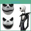 Máscara de látex encantadora de Jack Skellington, do filme "O Estranho Mundo de Jack", para adultos.