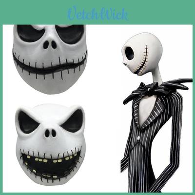 Encantadora Máscara de Látex de Pesadilla Antes de Navidad de Jack Skellington Para Adultos