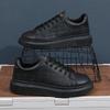 Spring and Summer New Outdoor Small Black Shoes Men's Casual Leather Thick-soled Versatile Muffin Shoes Men's Board Shoes Darth Vader Low-top