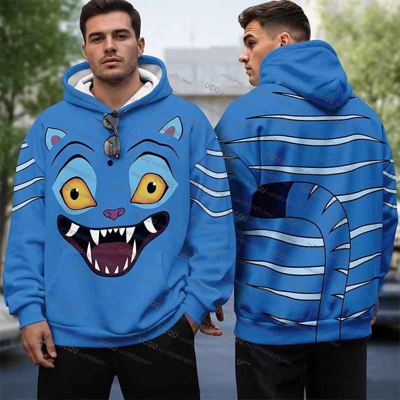 ETST0012 KPop Demon Hunters Hoodie For Men Halloween the Tiger Outfit Cosplay Pullover Hoodie Autumn Winter 3D Print  Pullover Sweatshirt S