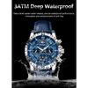 POEDAGAR Original Military Man Wristwatch Waterproof Luminous Chronograph Leather Strap Watches for Men Quartz Watch Reloj