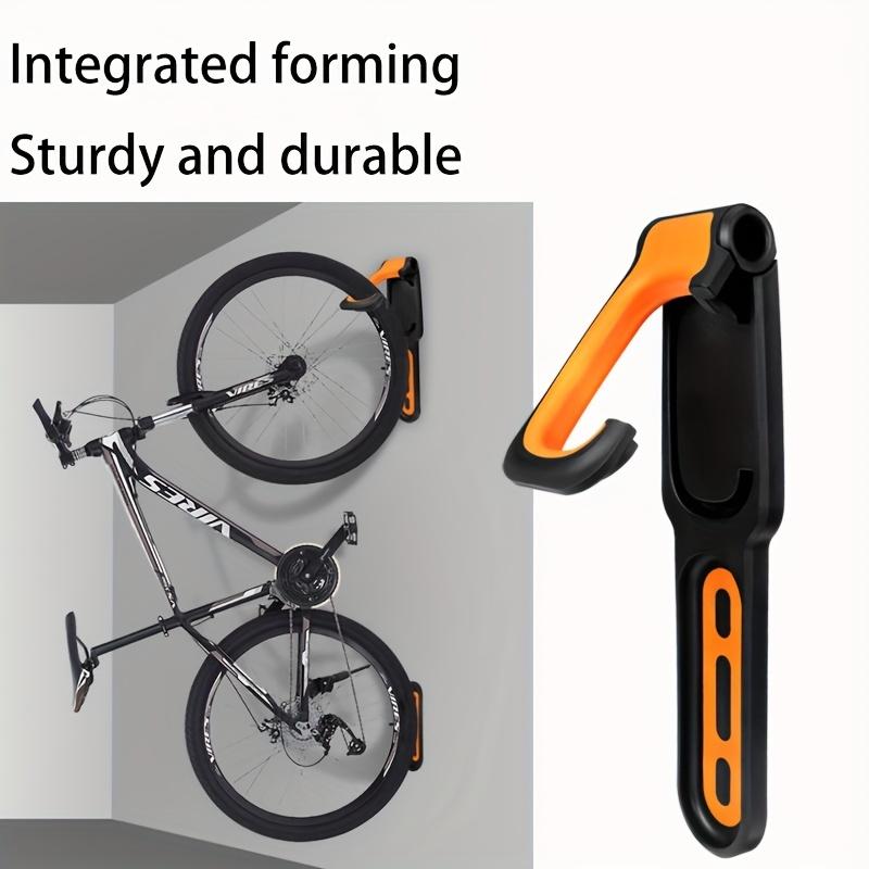 Vertical Folding Bike Wall Mount Rack - Heavy-Duty Bike Hanger, Easy Install with Screws Space-Saving Bike Storage for Road & Mountain