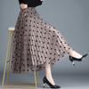 Bust Skirt Women's Summer A-shaped Skirt High-end Polka Dot Skirt Big Swing Umbrella Skirt Black Long Skirt Vertical Skirt Large Size Coat